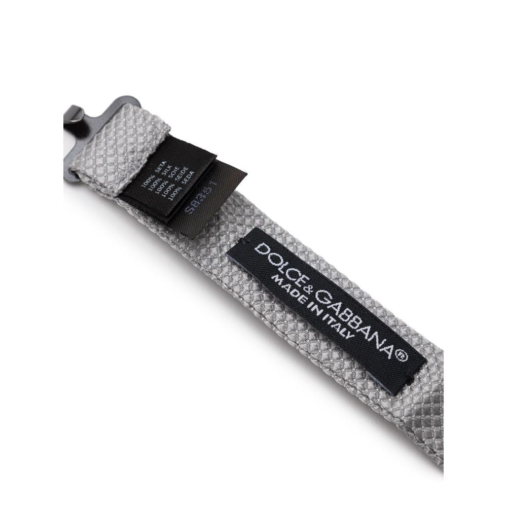 Dolce & Gabbana Gray Silk Bowtie | Regal Royce