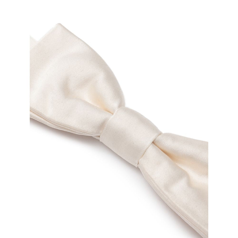 Dolce & Gabbana White Silk Bowtie | Regal Royce