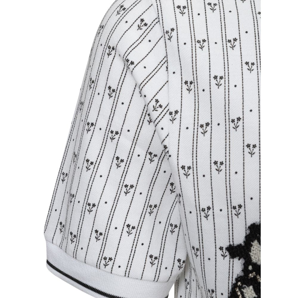 Dolce & Gabbana White Cotton Polo Shirt | Regal Royce