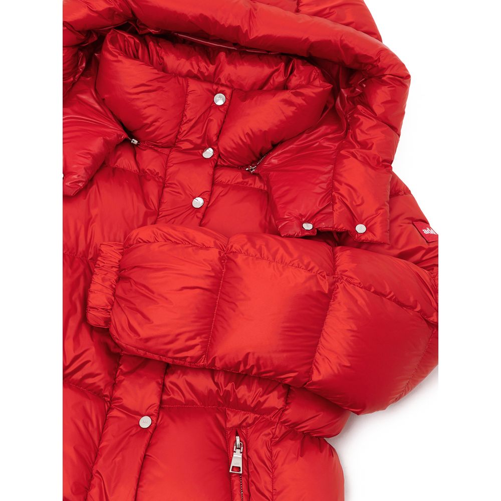 Add Red Polyamide Full-Length Jacket | Regal Royce