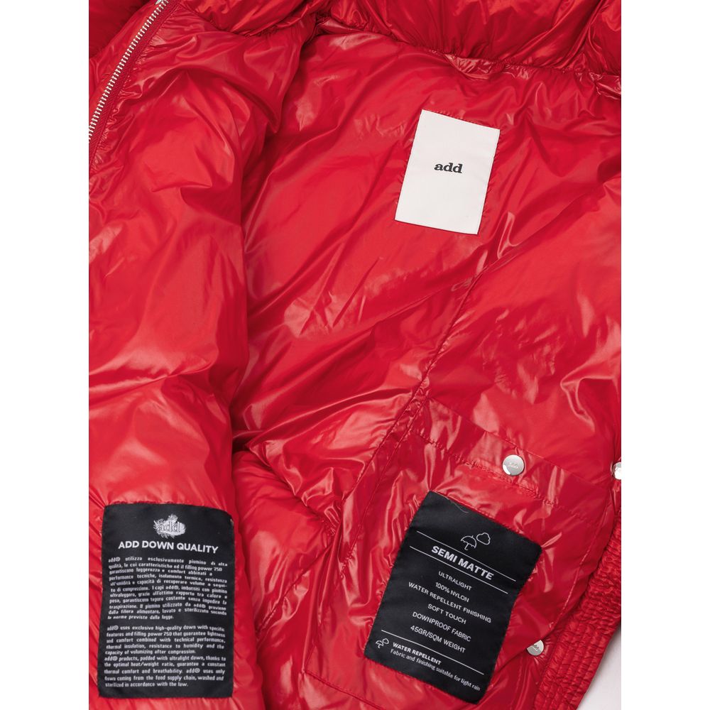 Add Red Polyamide Full-Length Jacket | Regal Royce