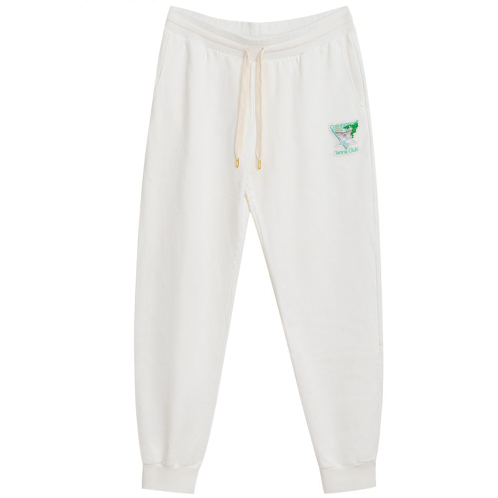 Casablanca White Cotton Athletic Pants | Regal Royce