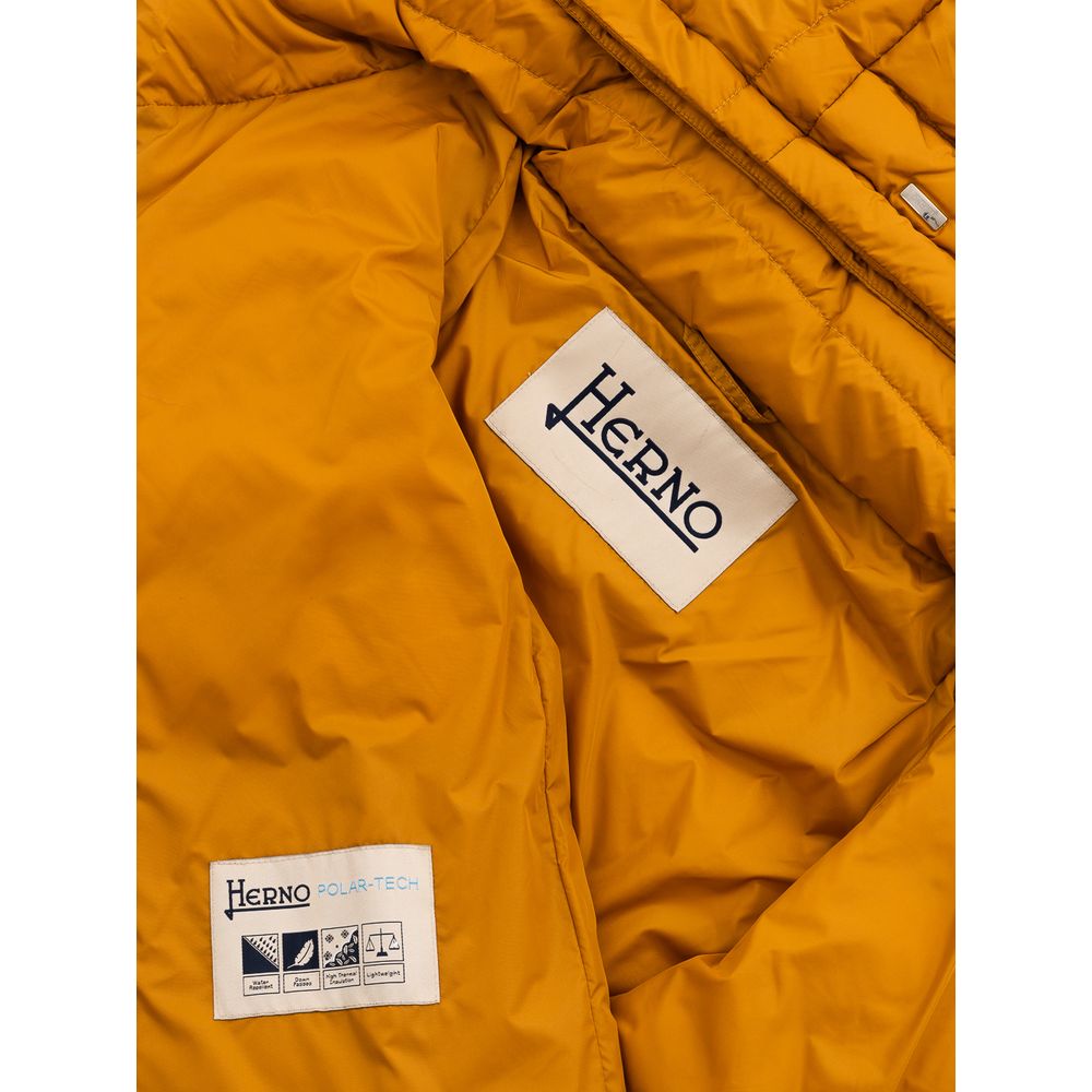 Herno Yellow Polyamide Coat | Regal Royce