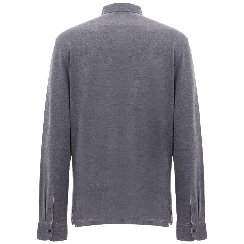 Corneliani Blue Cotton Polo Shirt | Regal Royce