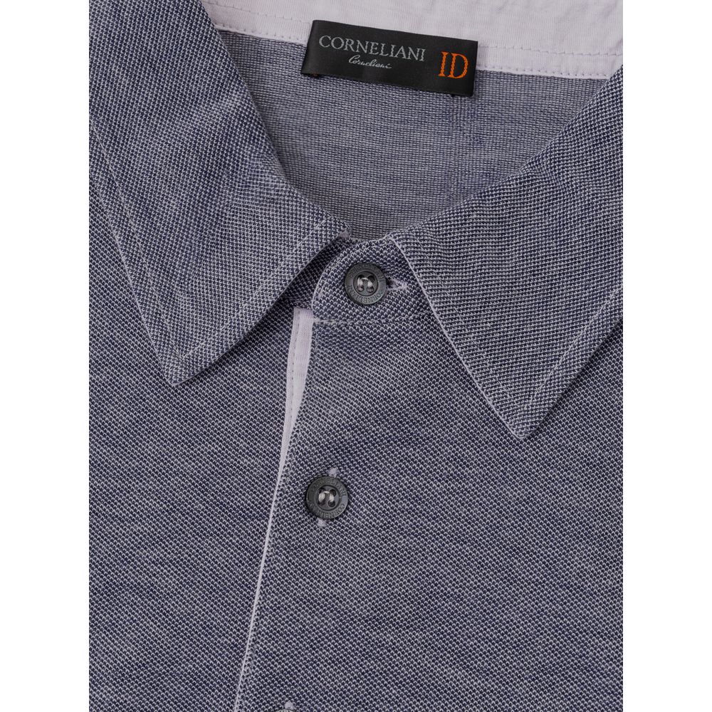 Corneliani Blue Cotton Polo Shirt | Regal Royce