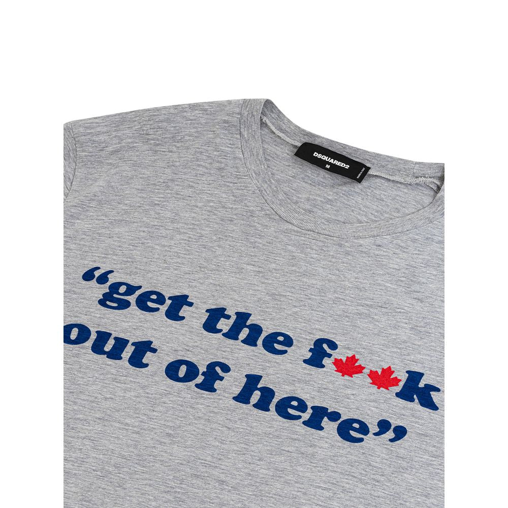 Dsquared² Gray Cotton T-Shirt | Regal Royce