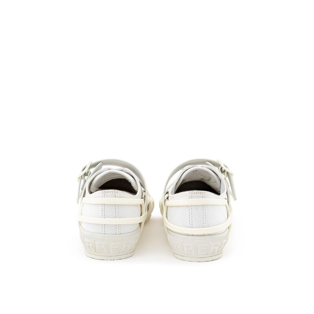 Burberry White Cotton Athletic Sneakers | Regal Royce