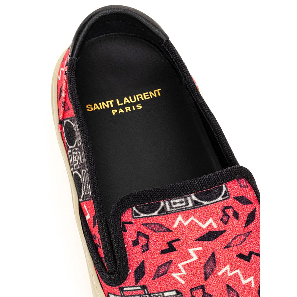 Saint Laurent Pink Cotton Platform Sneakers | Regal Royce