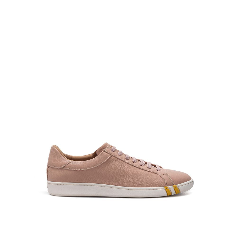 Bally Pink Fabric And Leather Low Top Sneakers | Regal Royce