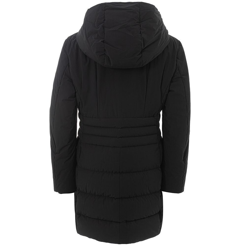 Peuterey Black Polyamide Full-Length Jacket | Regal Royce