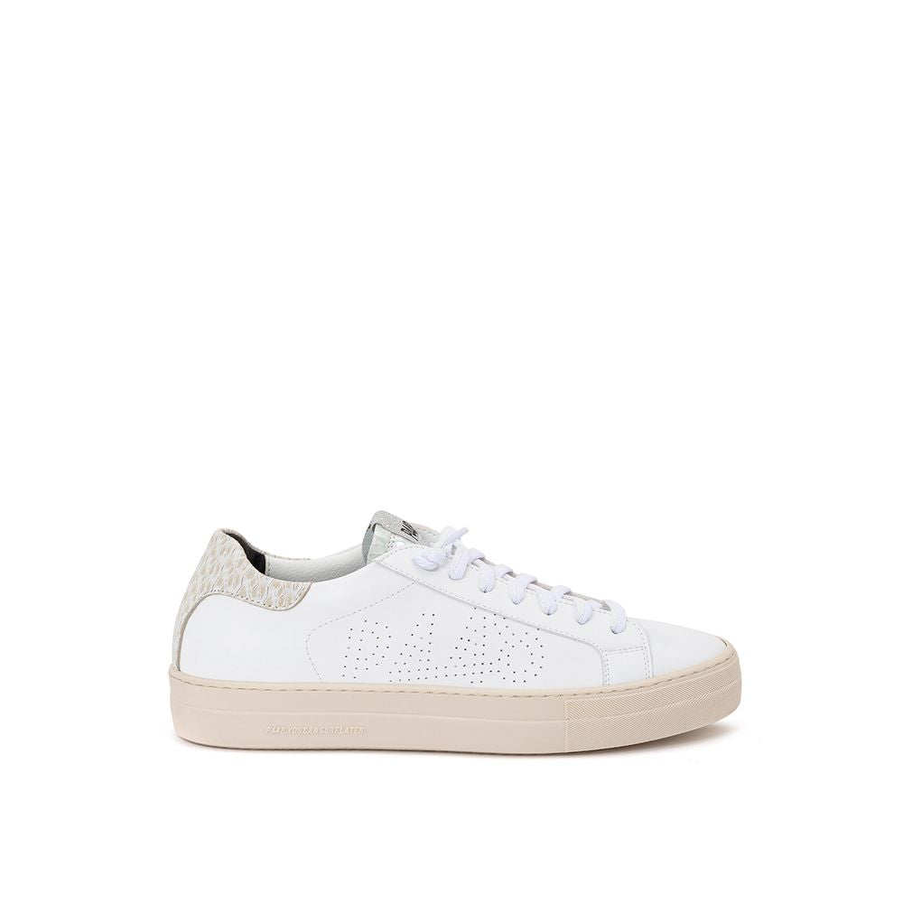 P448 White Leather Low Top Sneakers | Regal Royce