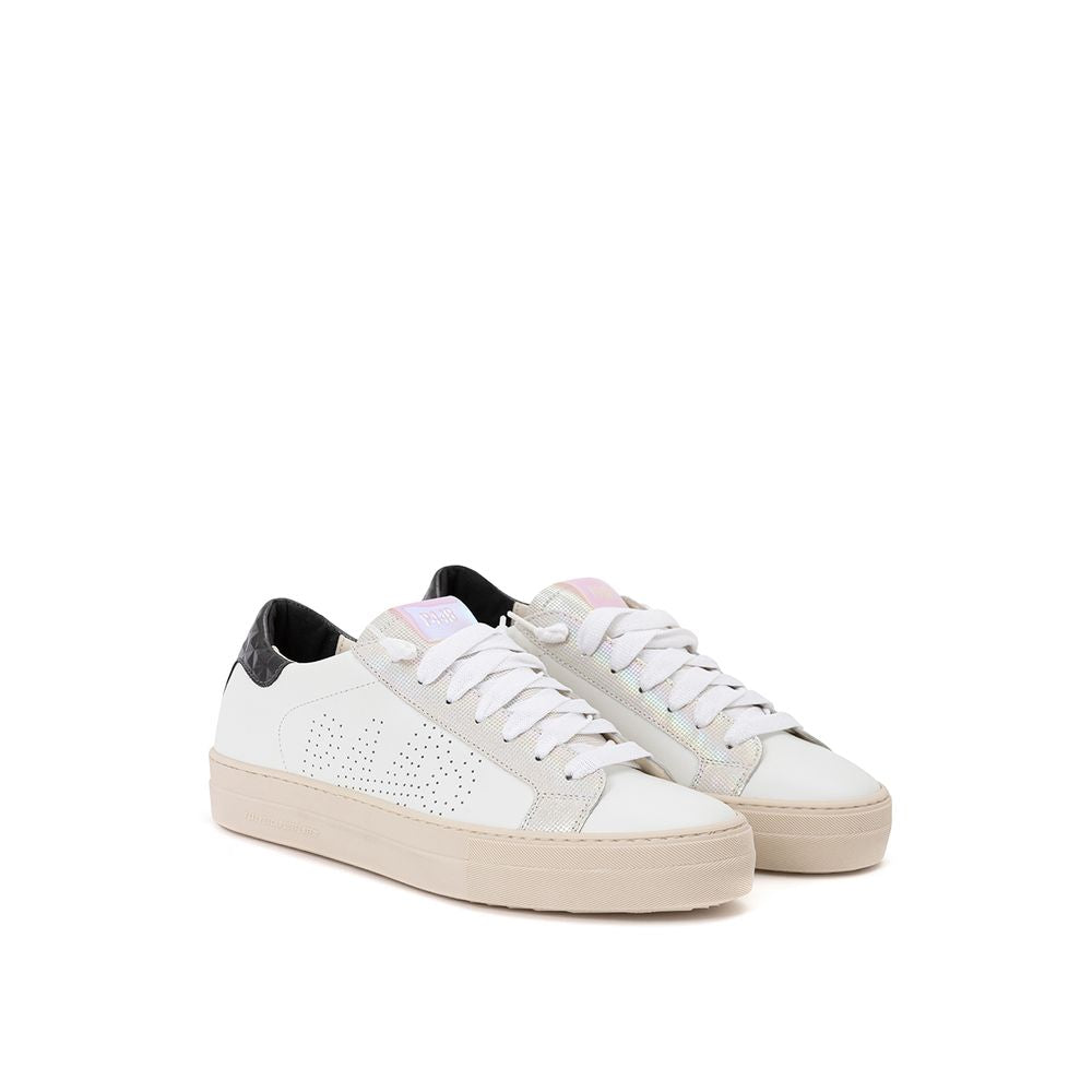 P448 White Leather Athletic Sneakers | Regal Royce