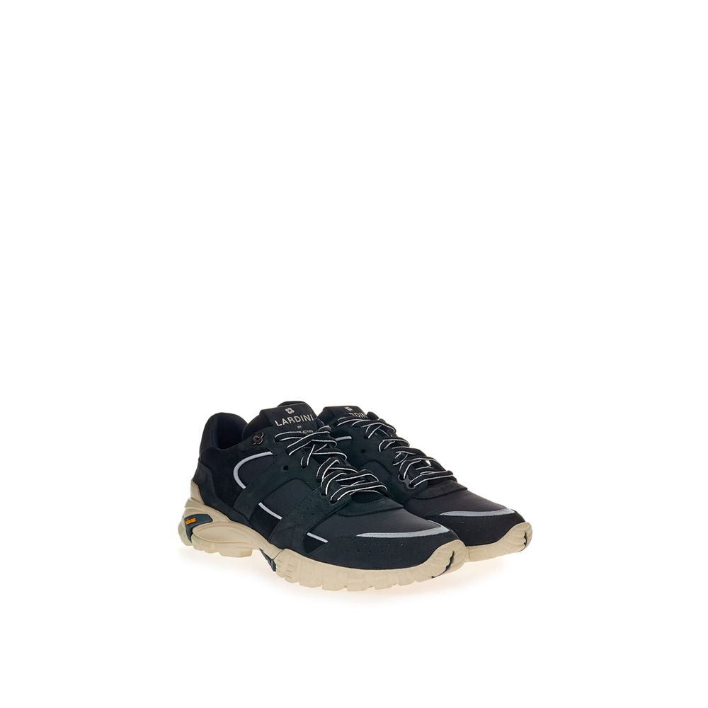 Lardini Black Suede Leather Athletic Sneakers | Regal Royce