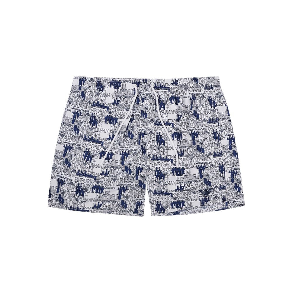Emporio Armani White Polyester Swim Shorts | Regal Royce