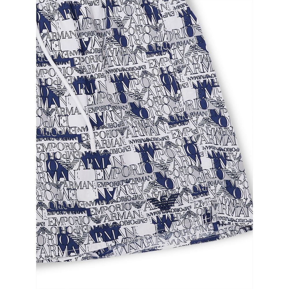 Emporio Armani White Polyester Swim Shorts | Regal Royce