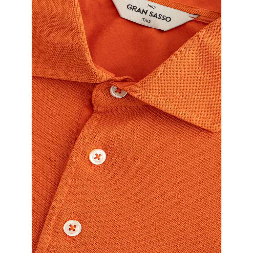 Gran Sasso Orange Cotton Polo Shirt