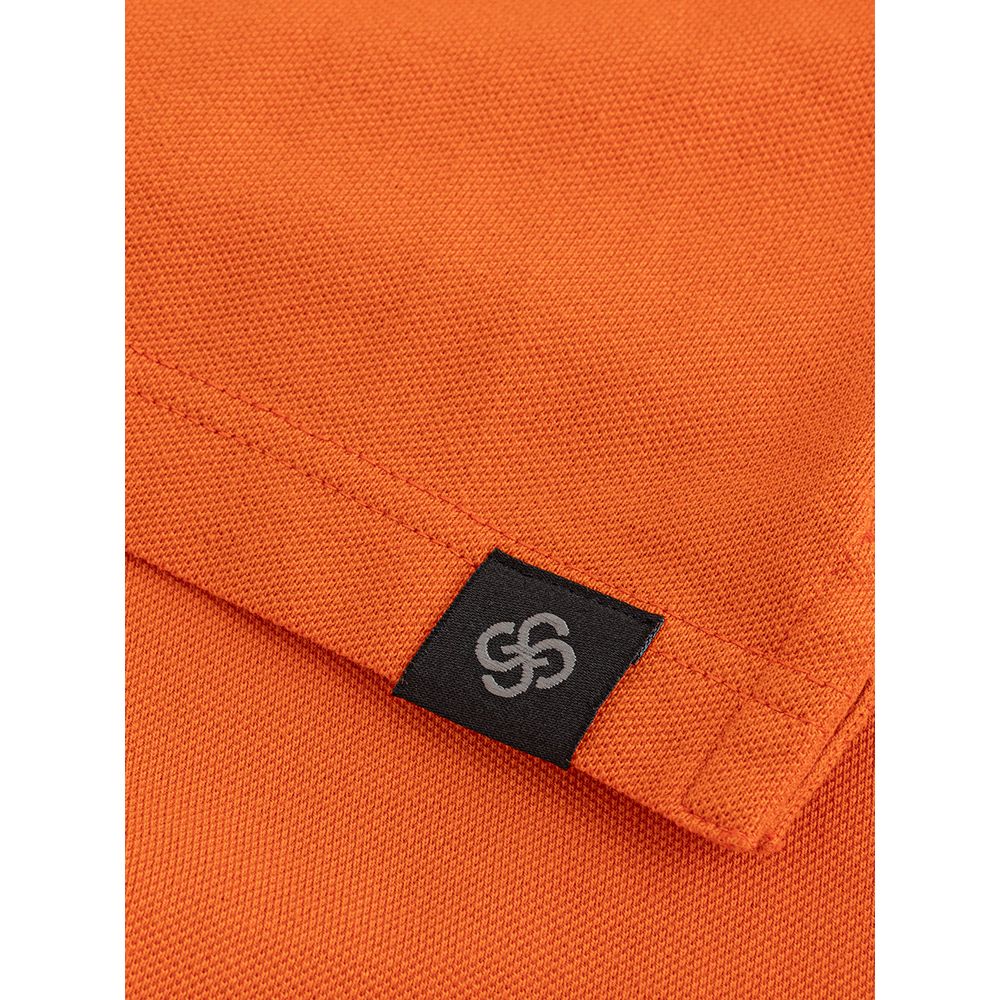 Gran Sasso Orange Cotton Polo Shirt