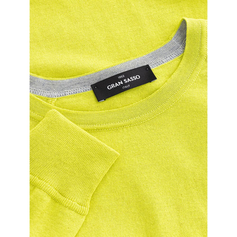 Gran Sasso Yellow Cotton Sweatshirt