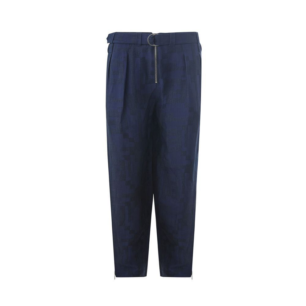 Emporio Armani Blue Linen Casual Pants | Regal Royce