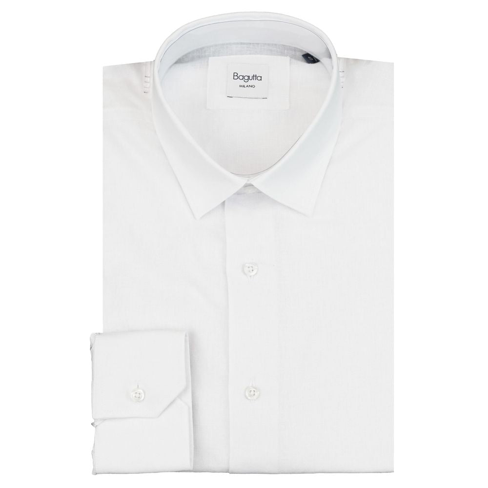 Bagutta White Linen Shirt
