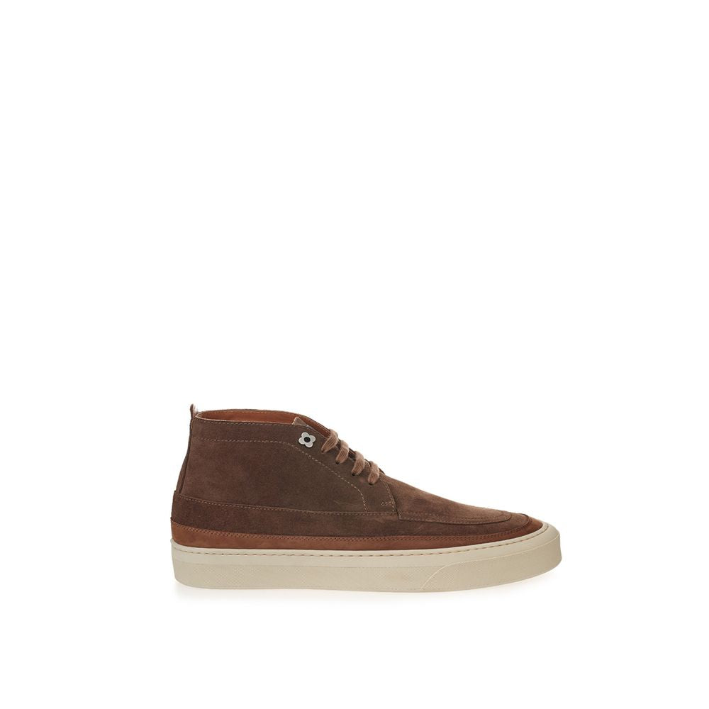 Lardini Brown Suede Leather Athletic Sneakers | Regal Royce
