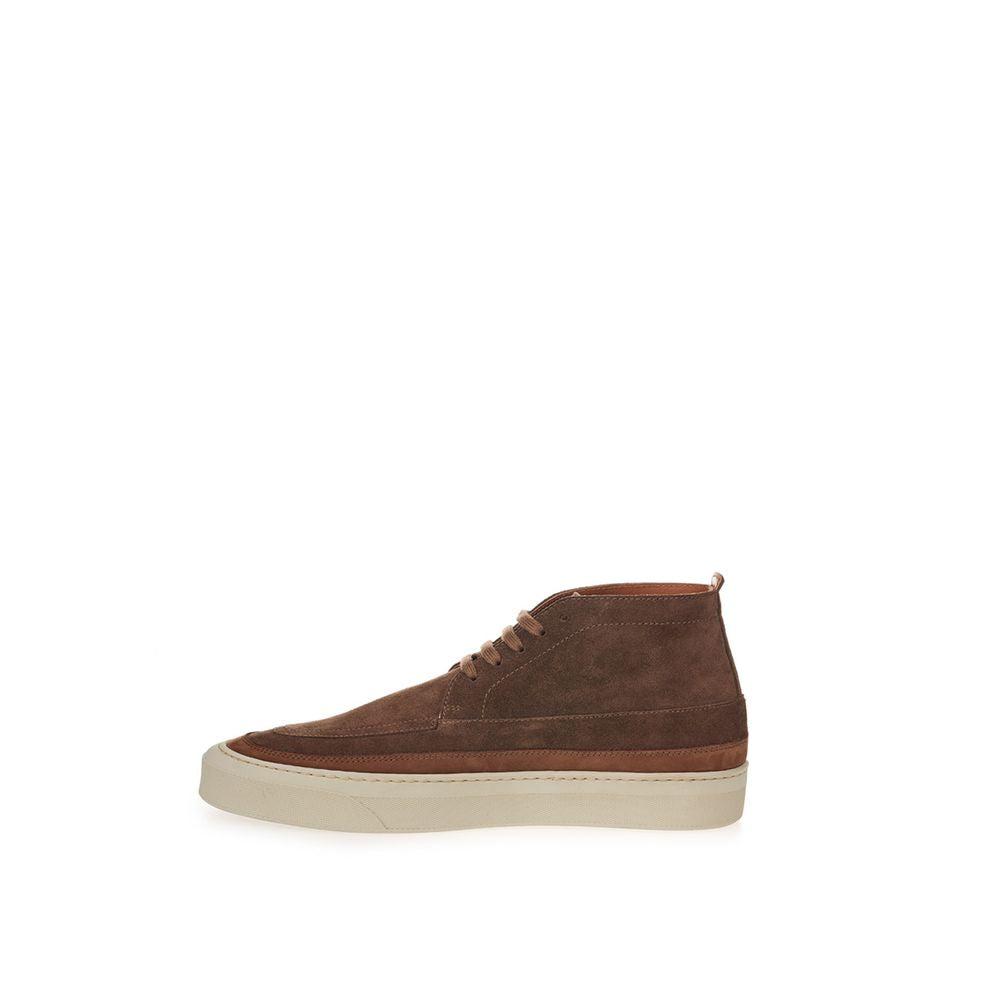 Lardini Brown Suede Leather Athletic Sneakers | Regal Royce