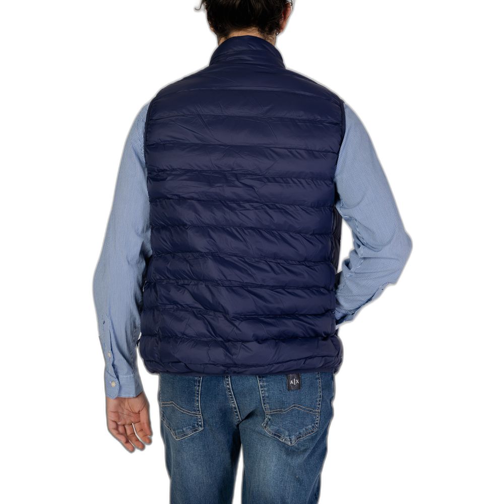 U.S. POLO ASSN. Blue Polyamide Sleveless Jacket | Regal Royce