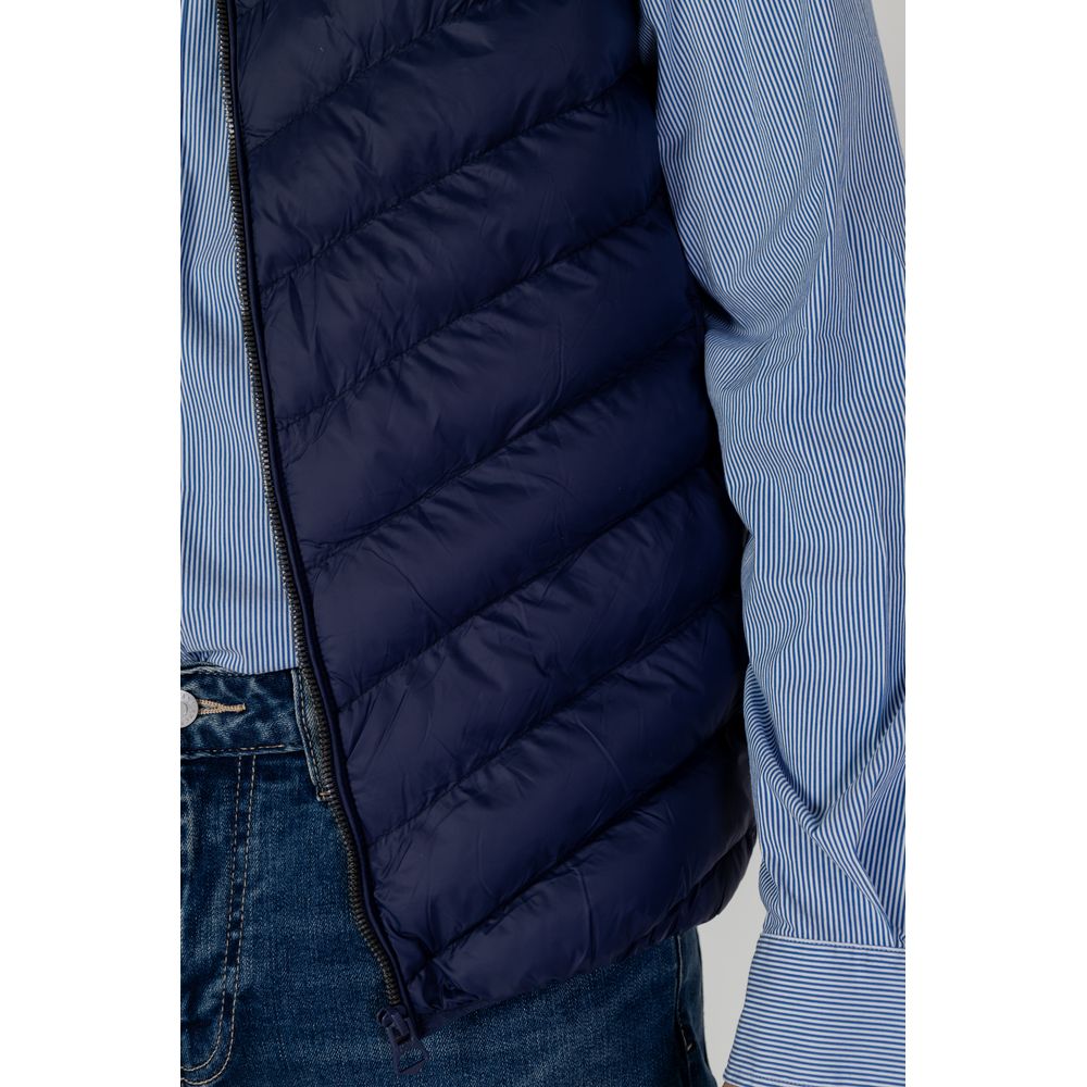 U.S. POLO ASSN. Blue Polyamide Sleveless Jacket | Regal Royce