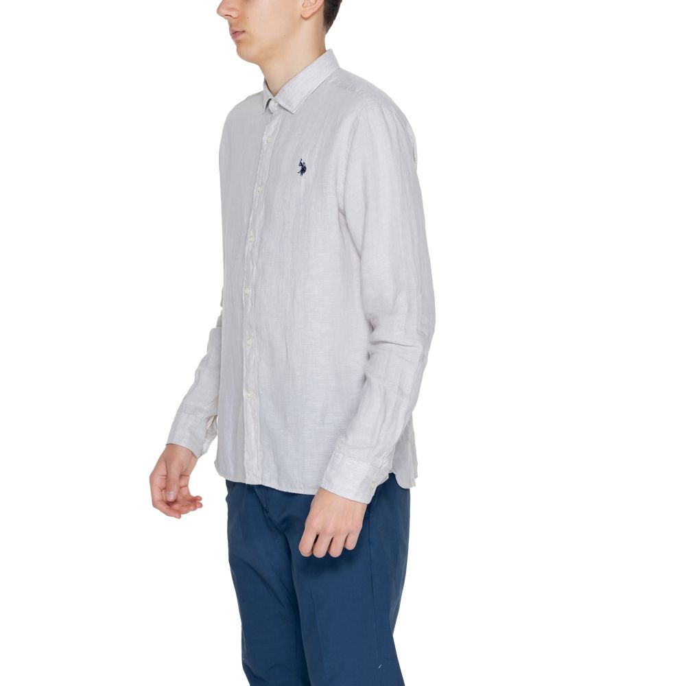 U.S. POLO ASSN. Beige Linen Dress Shirt | Regal Royce