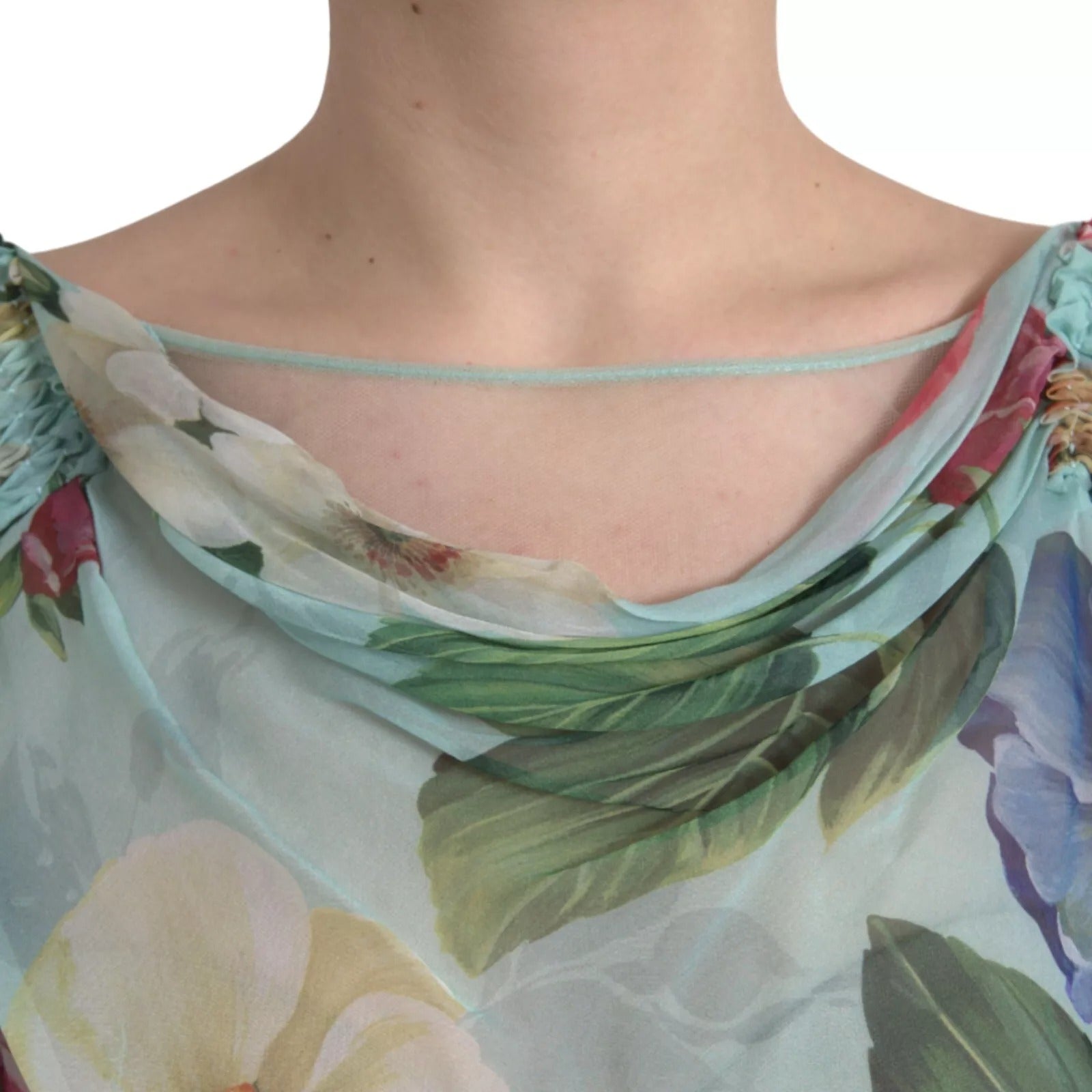 Dolce & Gabbana Blue Floral Print Tiered Long Maxi Dress | Regal Royce
