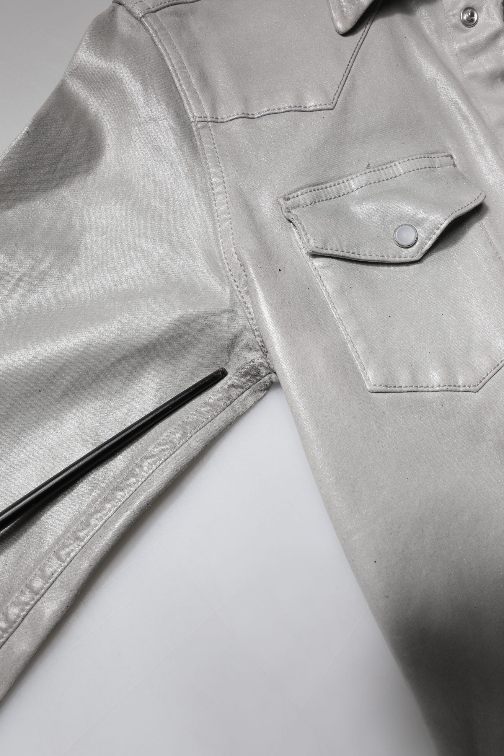 Dolce & Gabbana Metallic Gray Cotton Button Down Shirt | Regal Royce