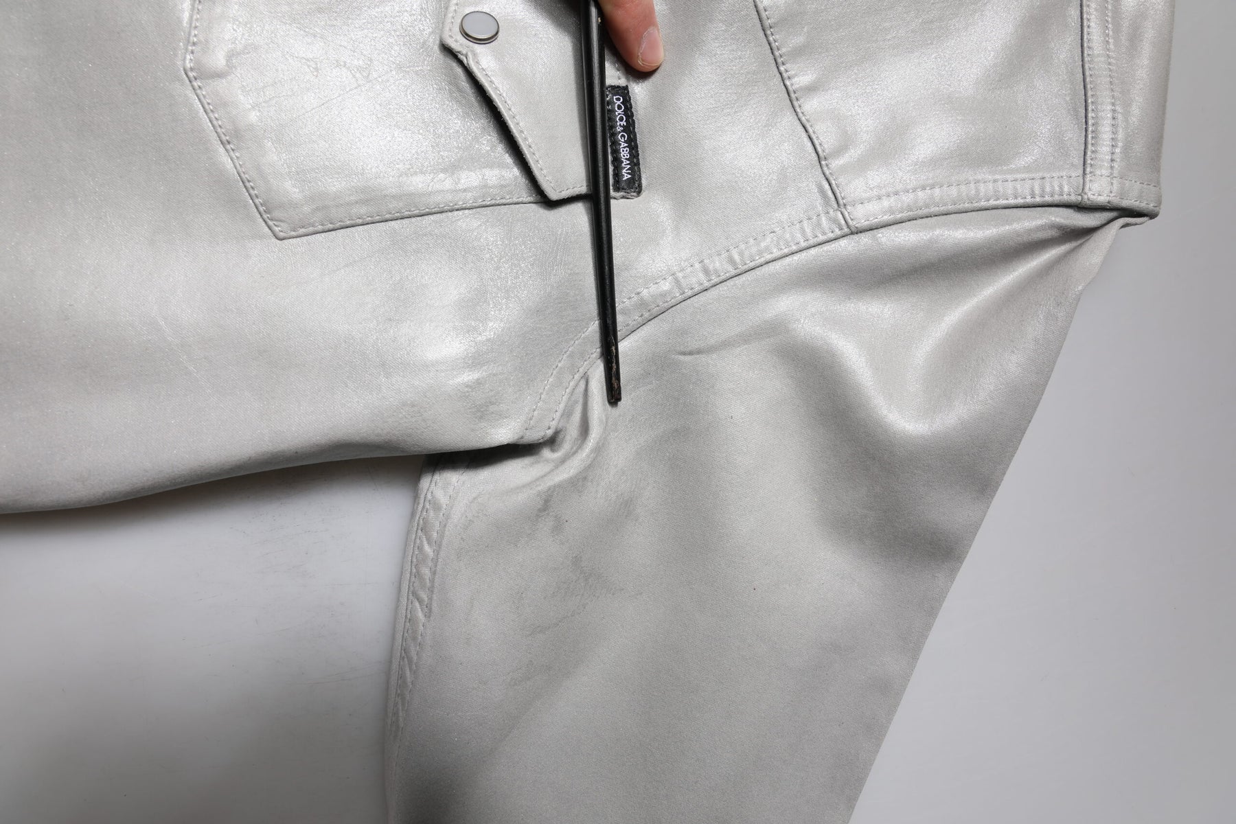 Dolce & Gabbana Metallic Gray Cotton Button Down Shirt | Regal Royce