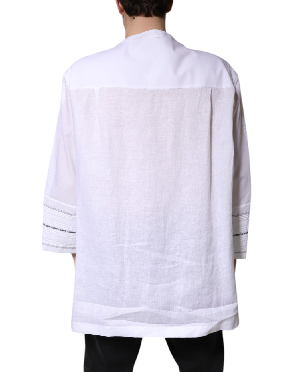 Dolce & Gabbana White Cotton Button Down Long Sleeves Shirt