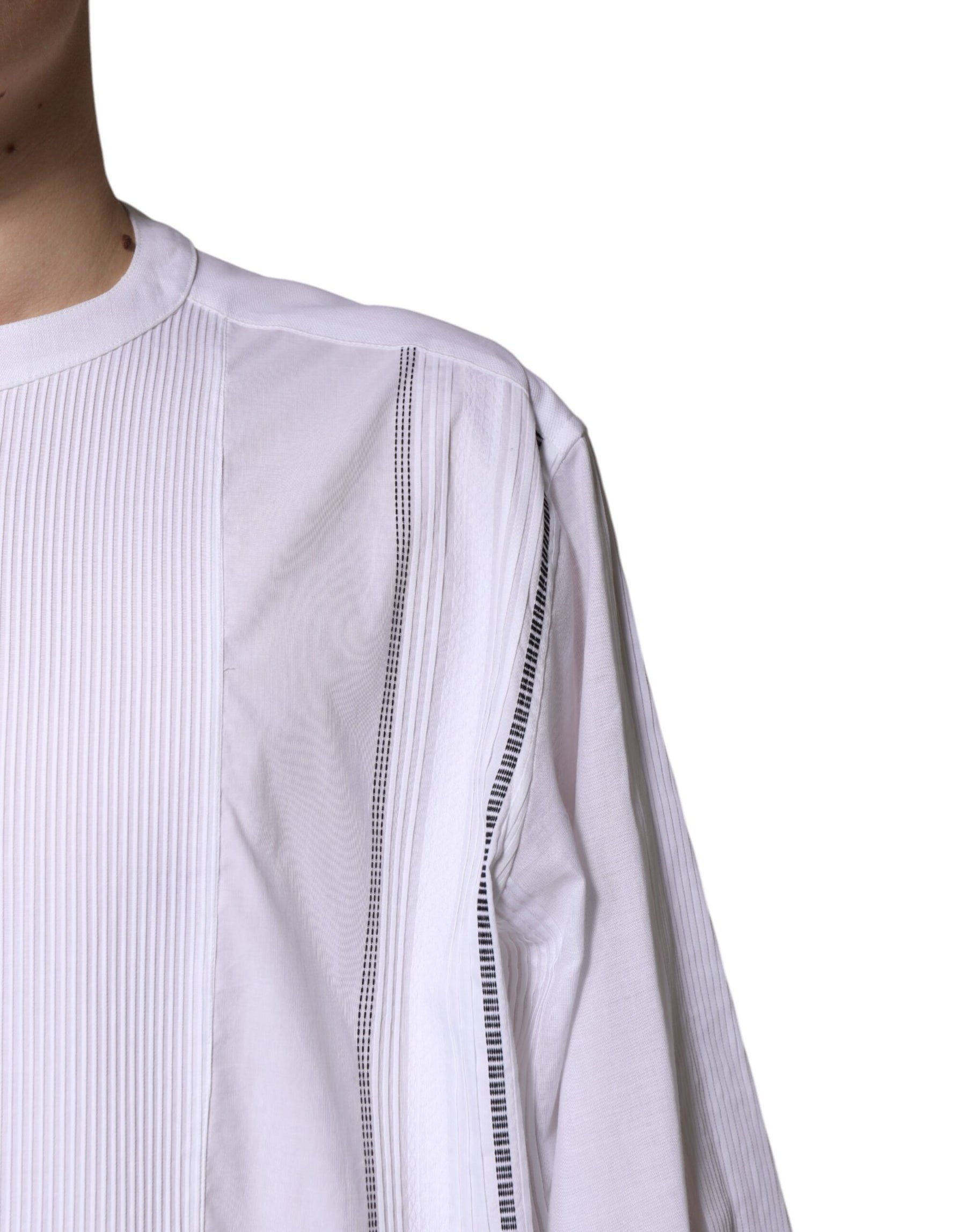 Dolce & Gabbana White Cotton Button Down Long Sleeves Shirt | Regal Royce