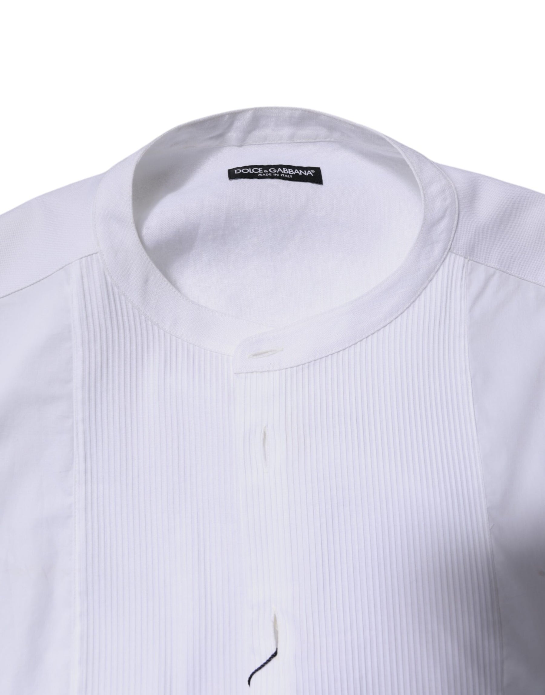 Dolce & Gabbana White Cotton Button Down Long Sleeves Shirt | Regal Royce