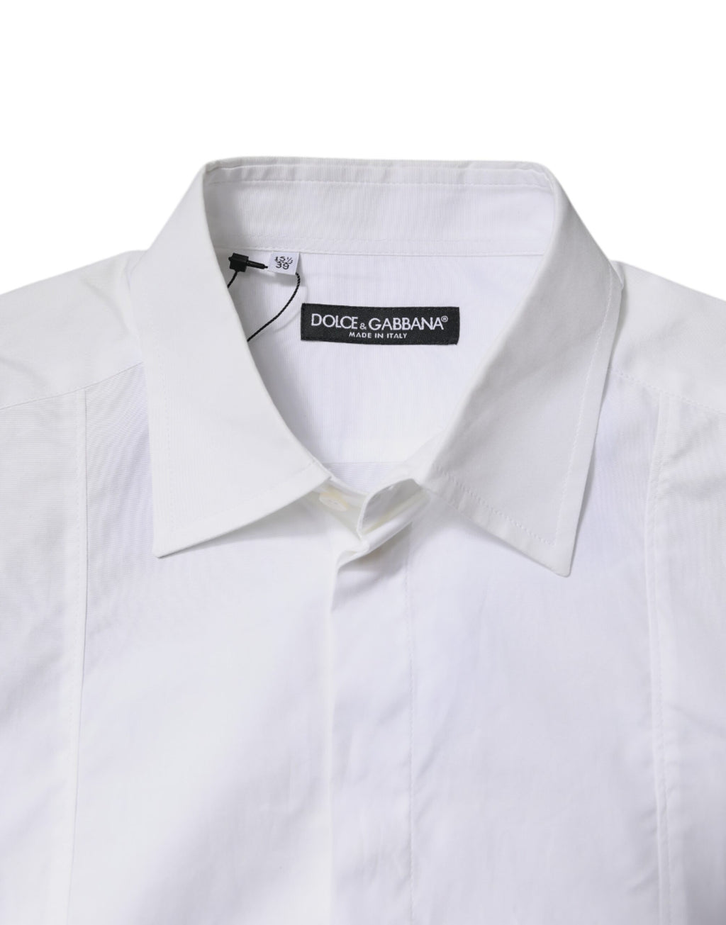 Dolce & Gabbana White Cotton Collared Dress Formal Shirt