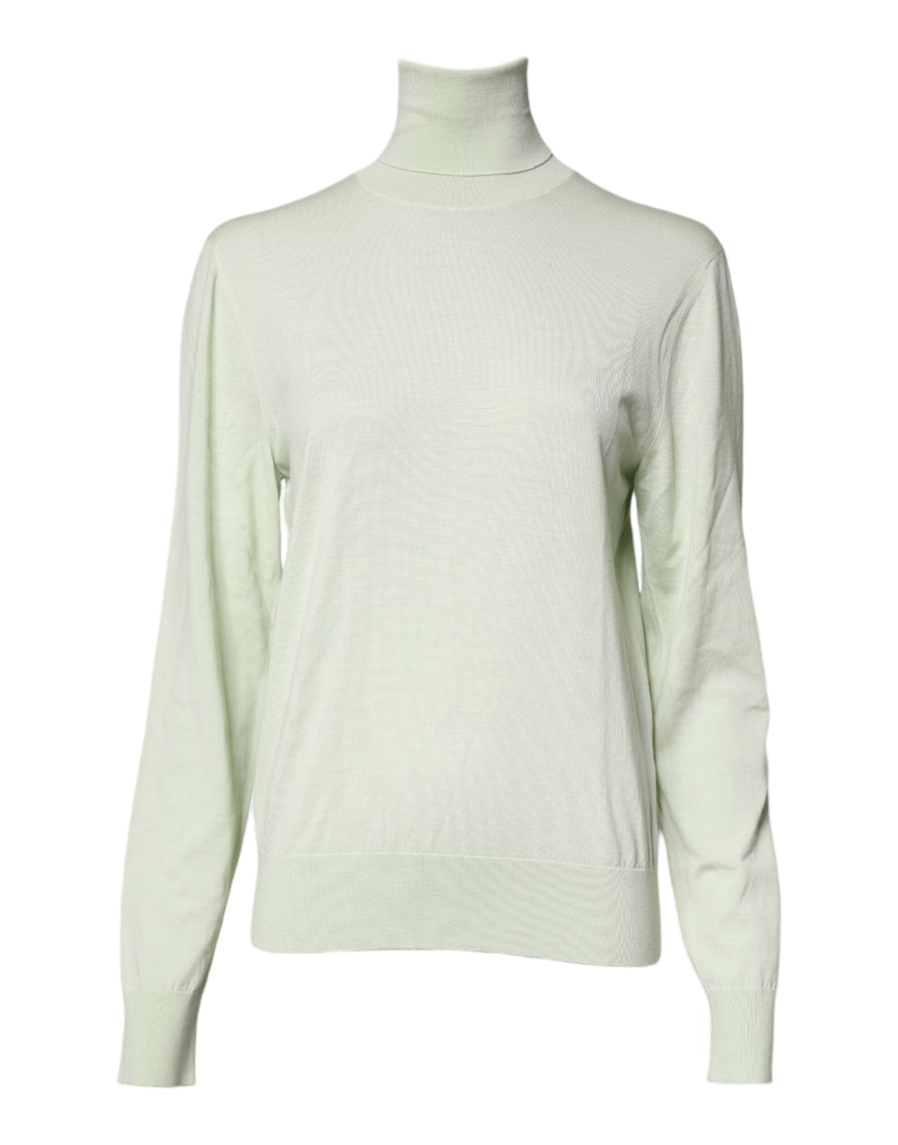 Dolce & Gabbana Light Green Wool Turtleneck Pullover Sweater | Regal Royce