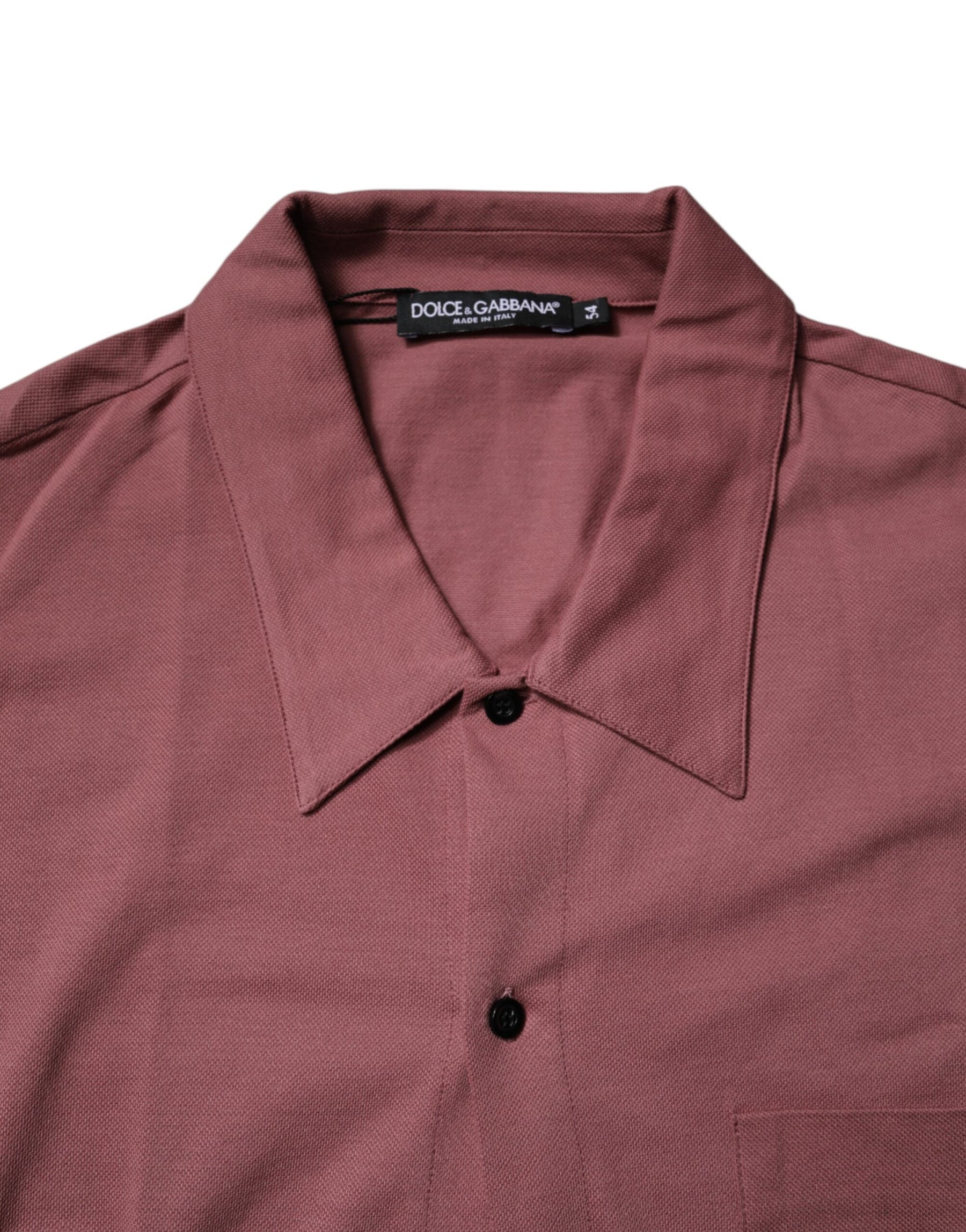 Dolce & Gabbana Dark Pink Button Down Casual Polo Men Shirt | Regal Royce
