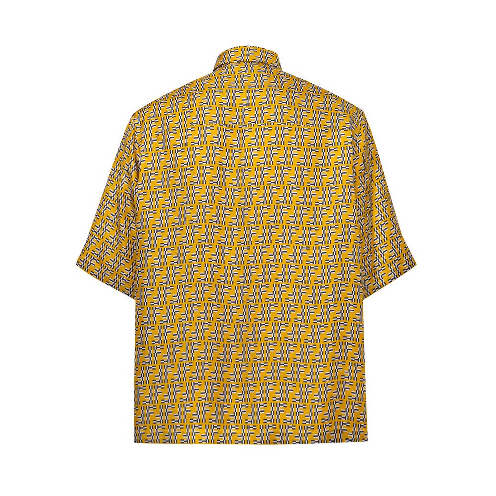 Fendi Yellow Silk Shortsleeve Shirt | Regal Royce