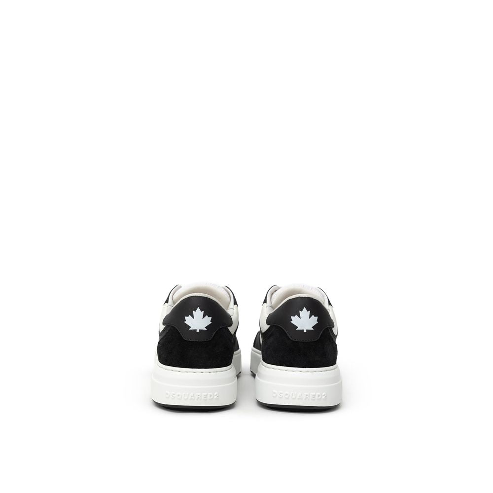 Dsquared² Black And White Leather Athletic Sneakers | Regal Royce