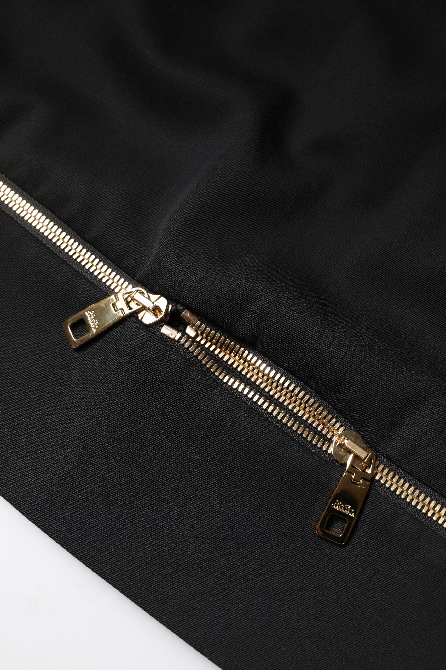 Dolce & Gabbana Black Virgin Wool High Waisted Mini Skirt | Regal Royce