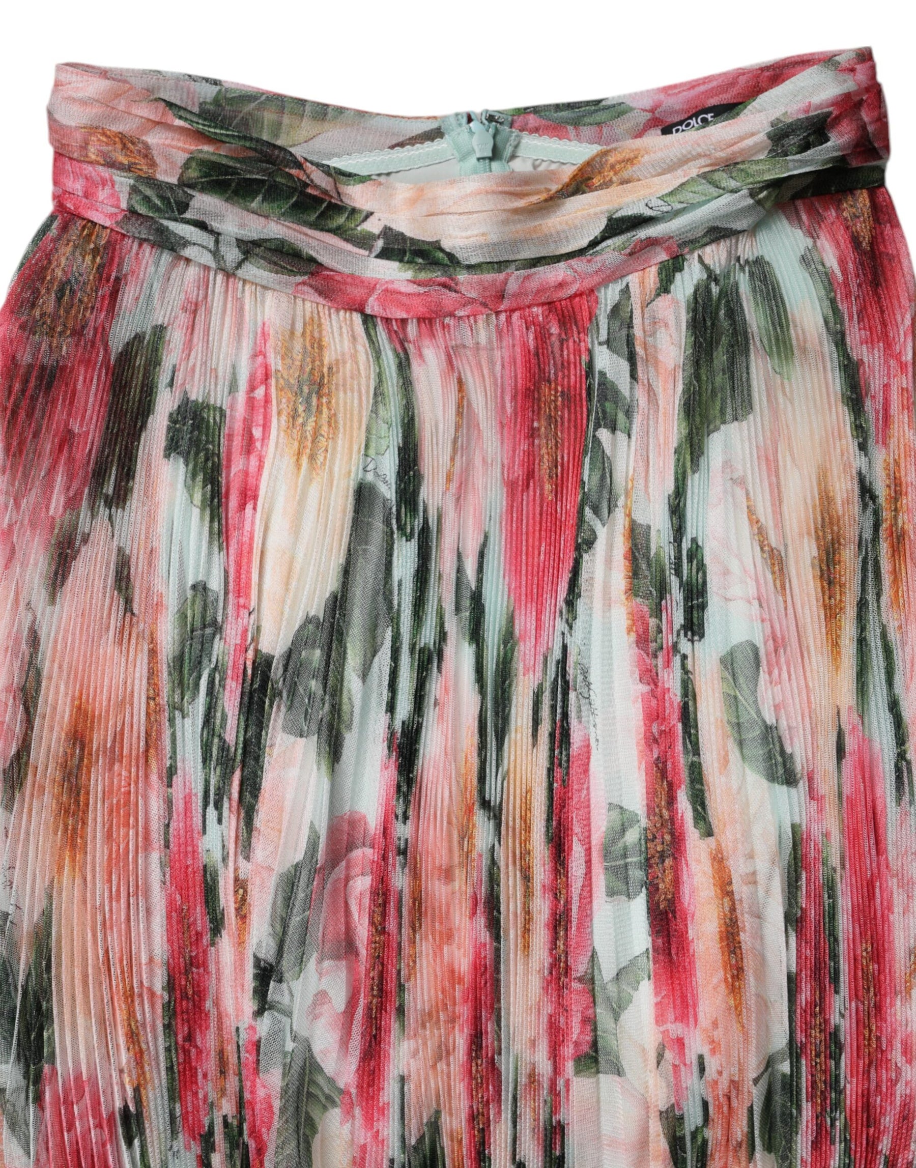 Dolce & Gabbana Multicolor Silk Floral High Waist Midi Skirt | Regal Royce