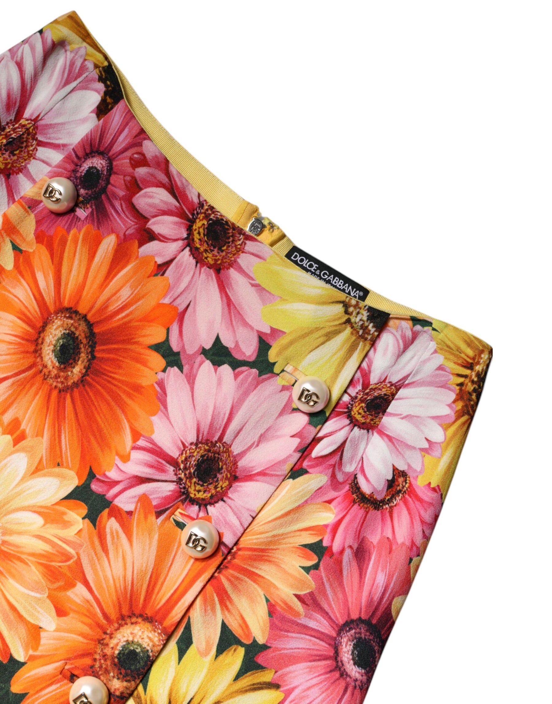Dolce & Gabbana Multicolor Floral High Waist Mini Skirt | Regal Royce