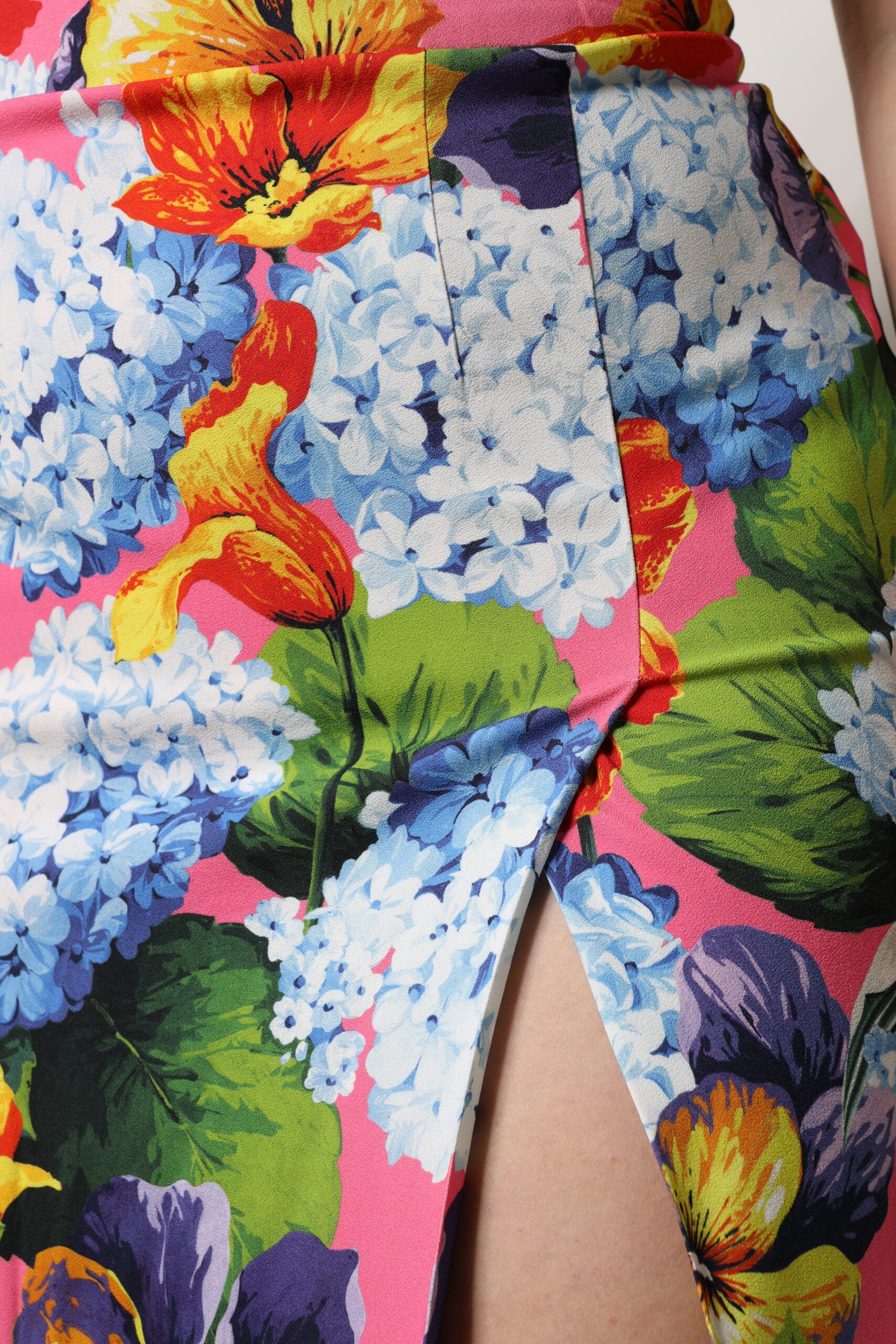 Dolce & Gabbana Multicolor Floral High Waist Midi Skirt | Regal Royce