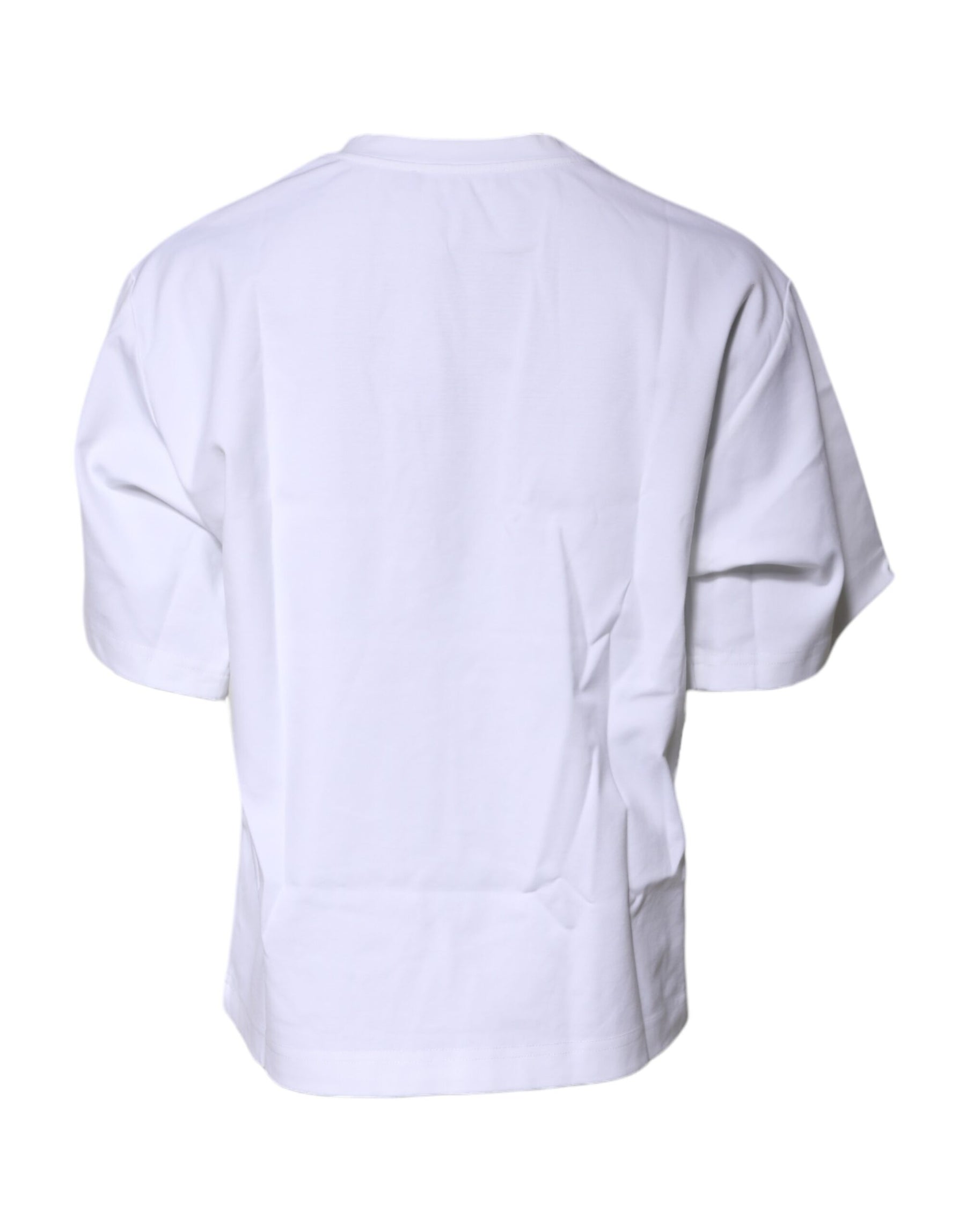 Dolce & Gabbana White Bellissima Cotton Crew Neck T-shirt | Regal Royce