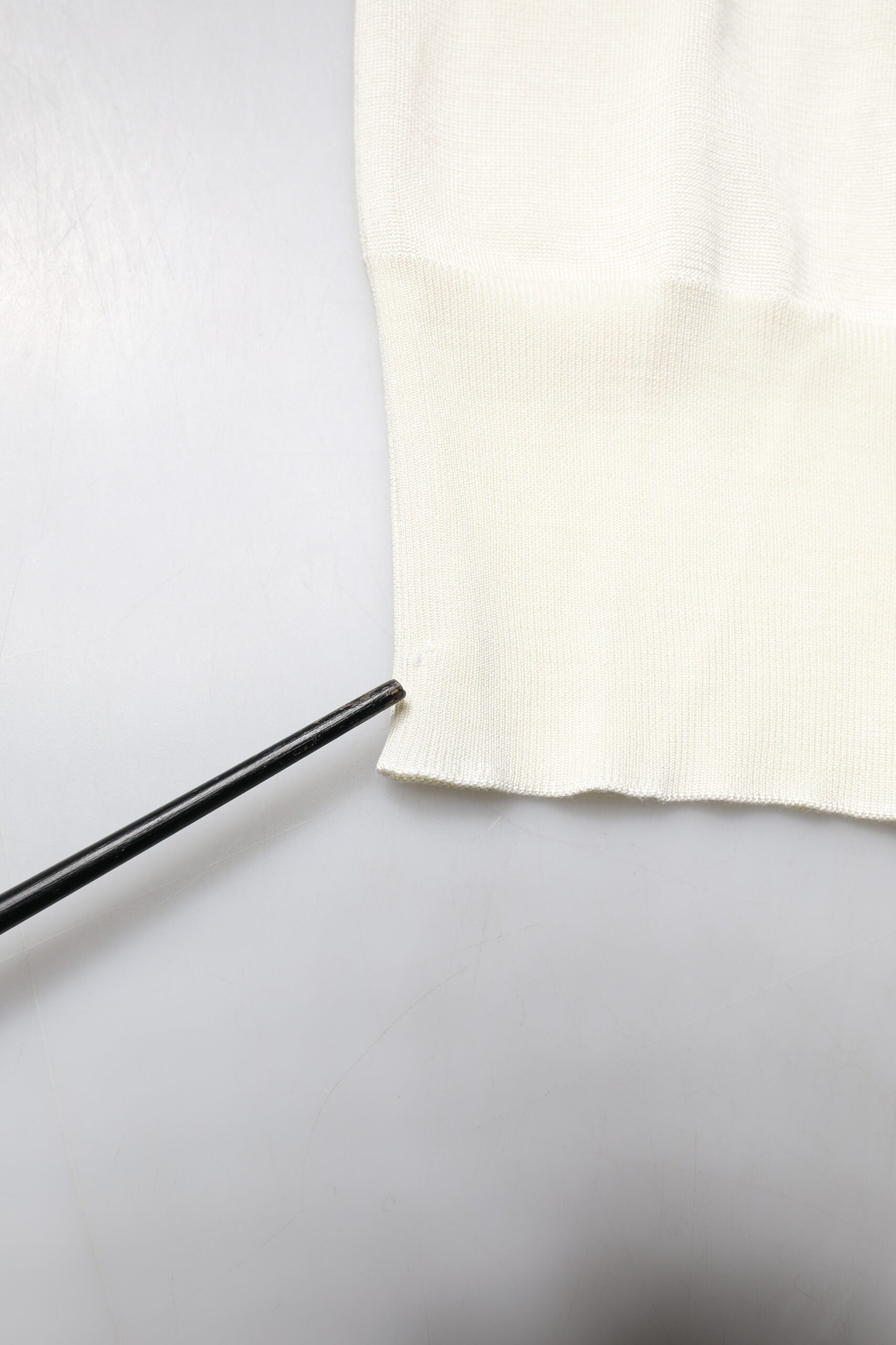 Dolce & Gabbana Cream Short Sleeve Silk Round Neck Blouse Top | Regal Royce