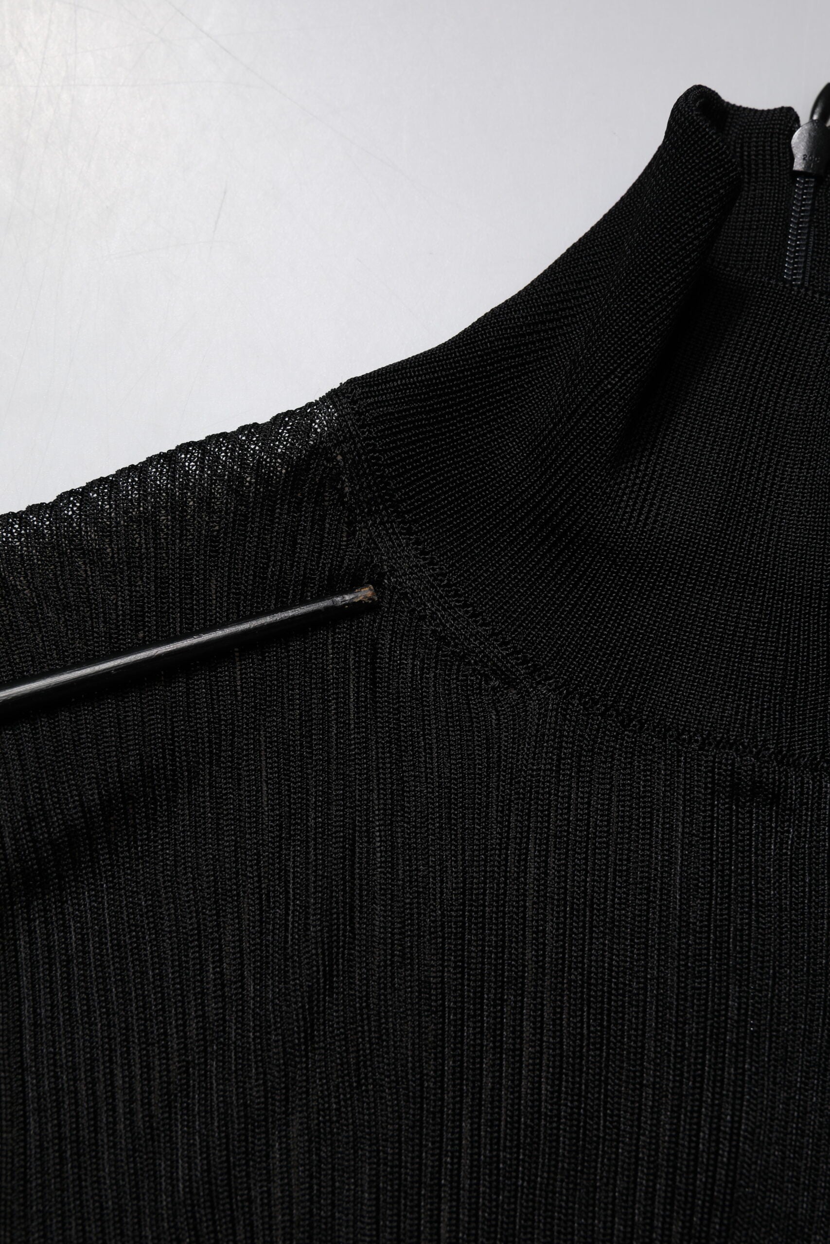 Dolce & Gabbana Black Knit Long Sleeves Turtleneck Slim Top | Regal Royce