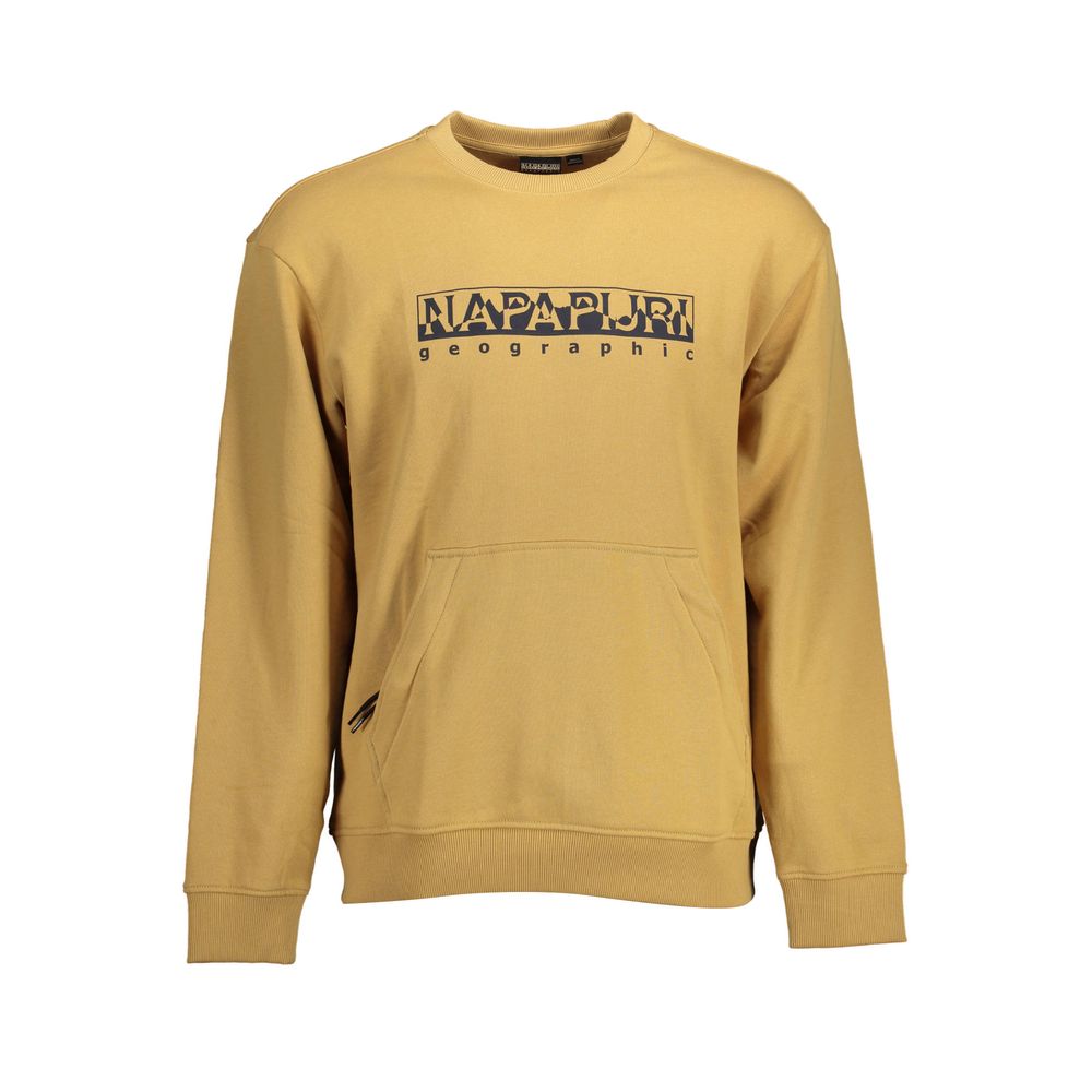 Napapijri Beige Cotton Men Sweatshirt | Regal Royce
