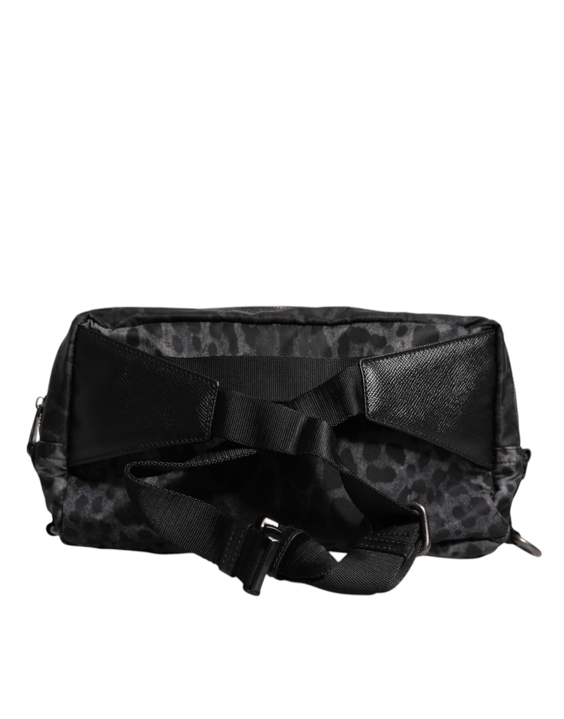 Dolce & Gabbana Black Gray Leopard DG Logo Belt Waist Fanny Pack Bag | Regal Royce