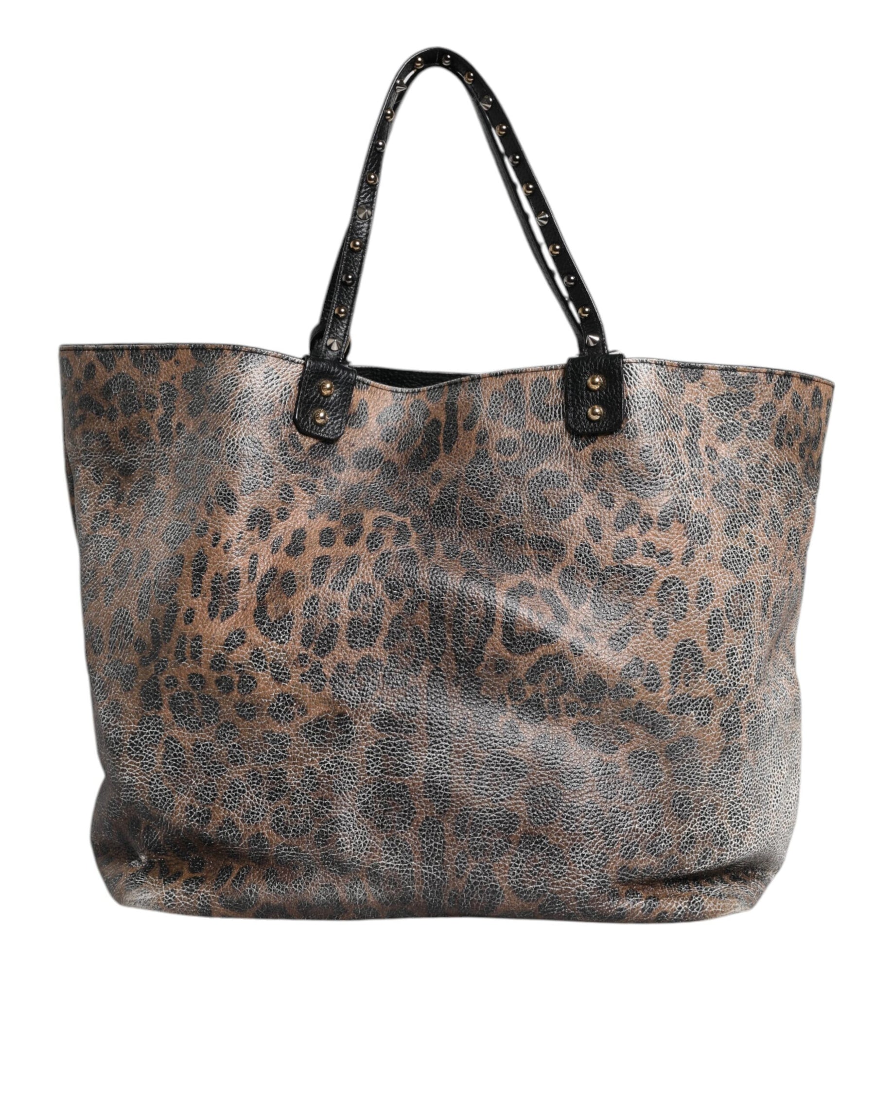 Dolce & Gabbana Brown Leopard BEATRICE Leather Logo Plaque Tote Bag | Regal Royce